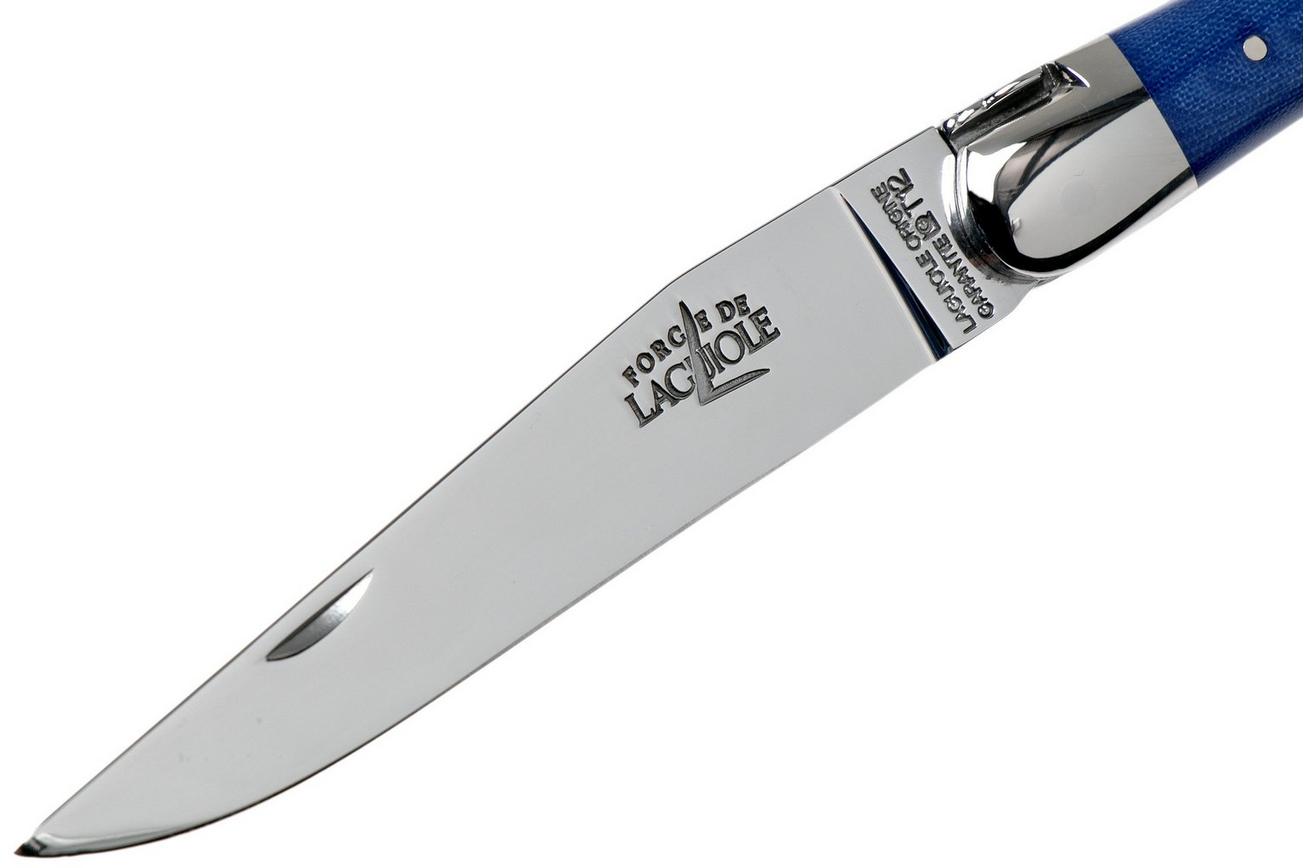 Forge de Laguiole 1211INTCBLEB 11cm, blauw micarta, laguiolemes