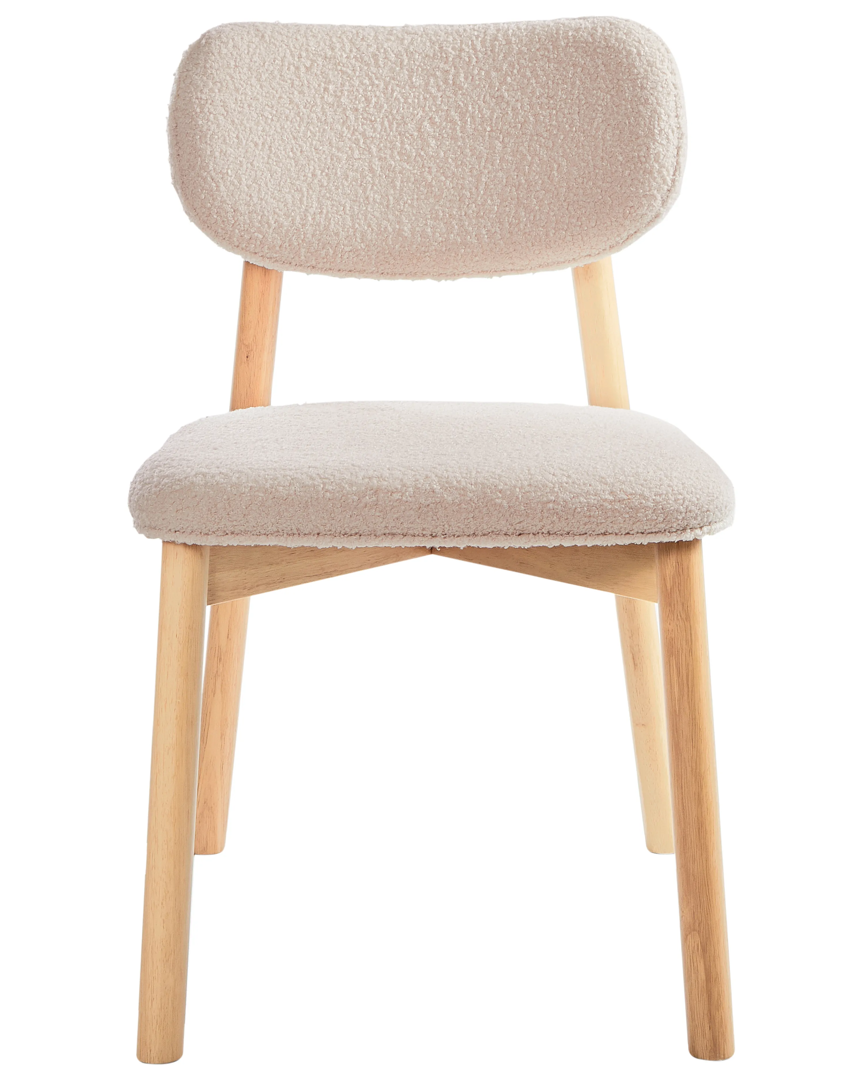 Set van 2 eetkamerstoelen MILLS Bouclé Lichtbruin/beige