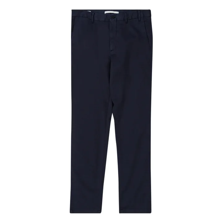 Norse Projects Pantalon Chino Coton Bio Aros Slim  | Bleu marine