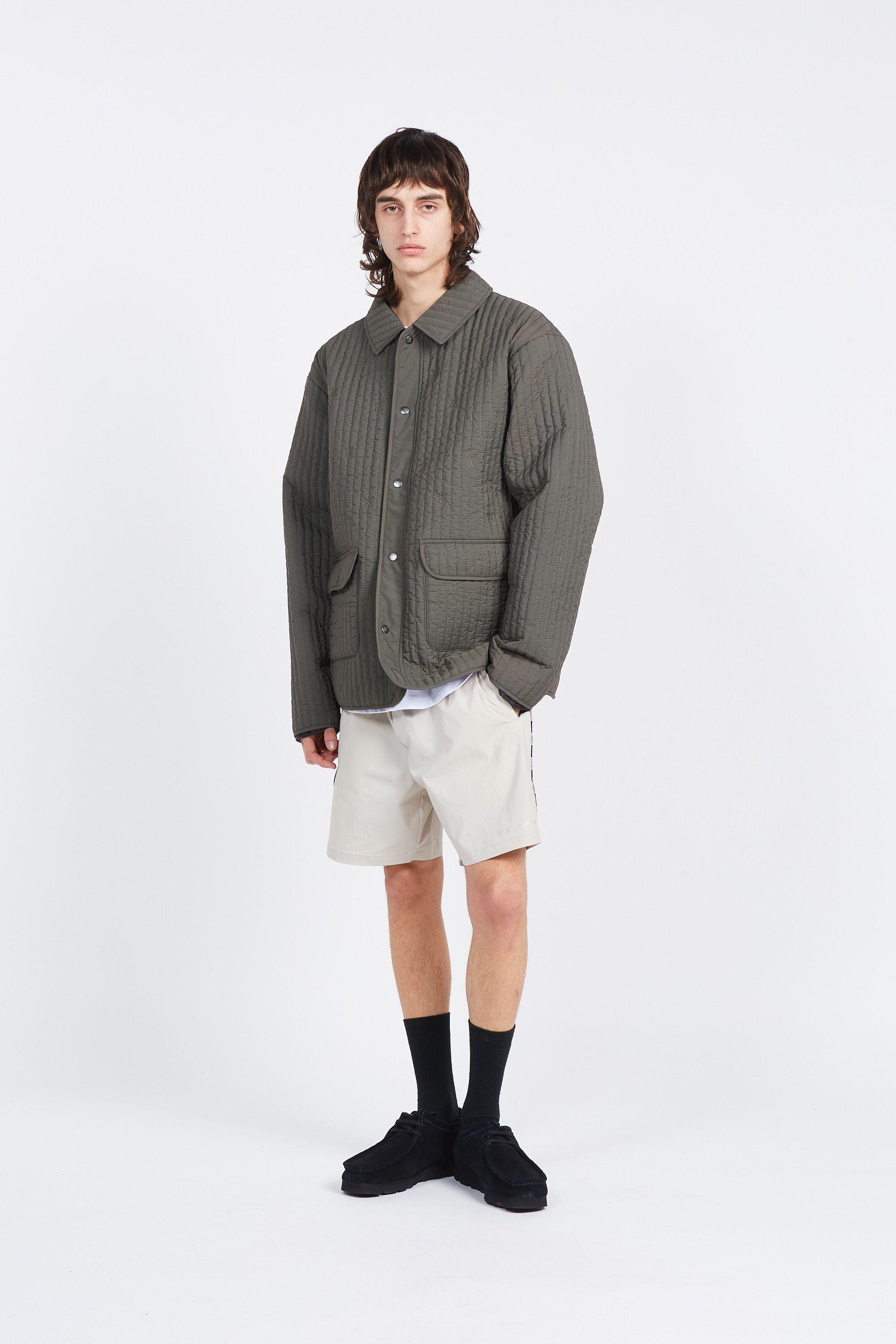 Daily Paper Veste zyer quilted relaxed jacket Vert