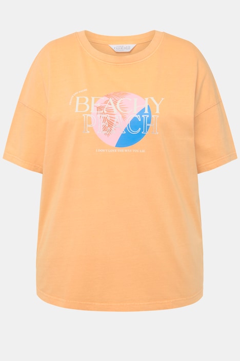 T-Shirt, oversized, Druck-Motiv, Vintage-Look, Rundhals, Halbarm
