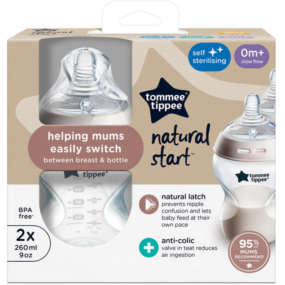 Køb Tommee Tippee Natural Start Baby Flaske 2 X 260 Ml