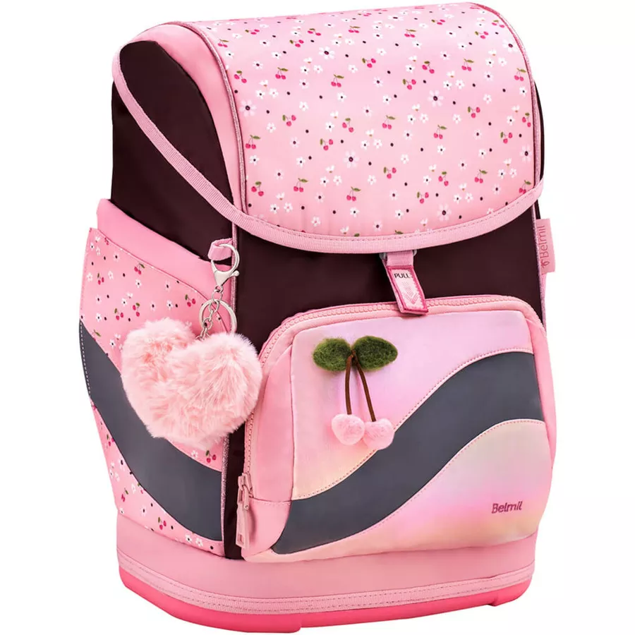 Belmil Schulranzen Premium Smarty Plus Set 5-teilig Cherry Blossom