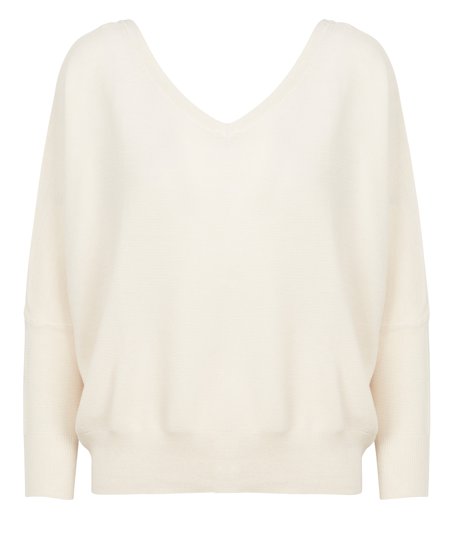 ELSY - Gilet boutonné col V en coton mélangé | Blanc