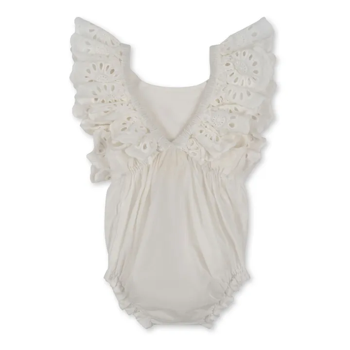 Konges Sløjd Barboteuse Posey Coton Bio | Blanc
