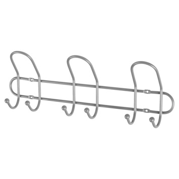 OK kapstok 6 haken Astrid grijs zamak 392 mm