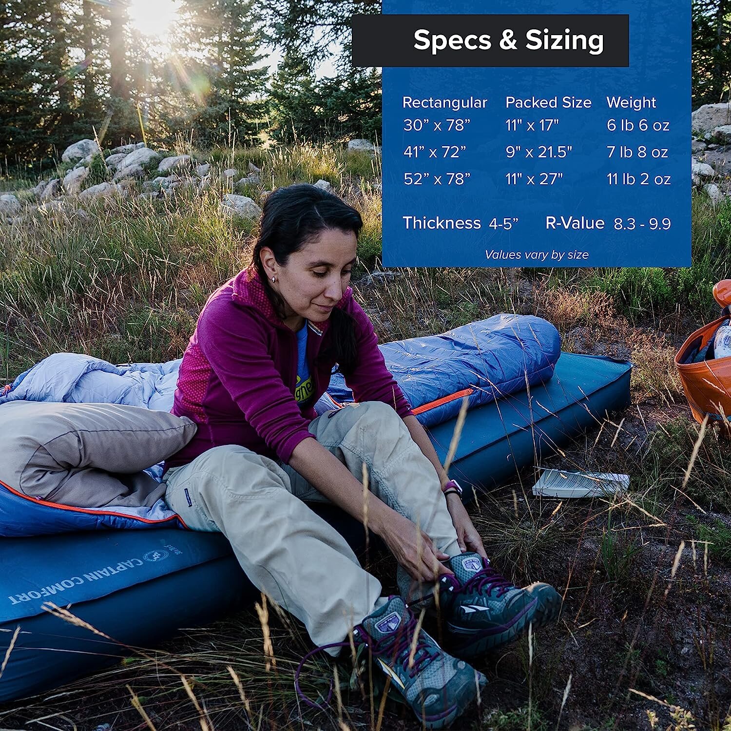 Big Agnes Captain Comfort Delux Camp<br>Liggeunderlag R-verdi 8,3
