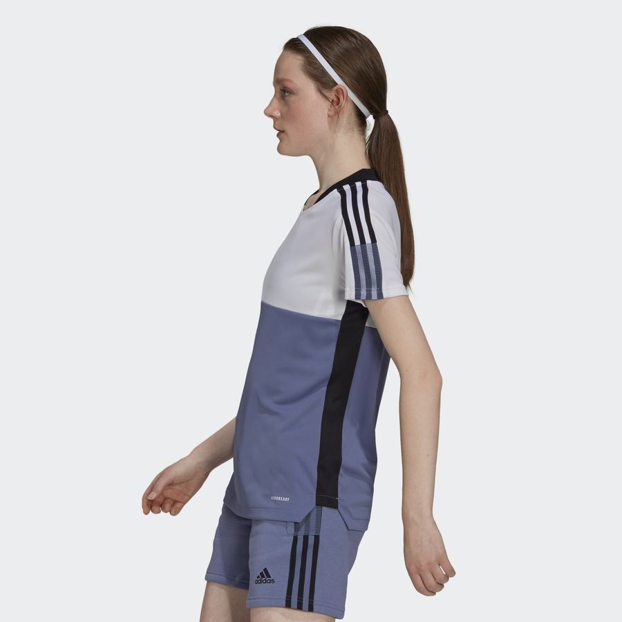 adidas T-shirt d'Entraînement Tiro Blocking - Blanc/Violet Femme