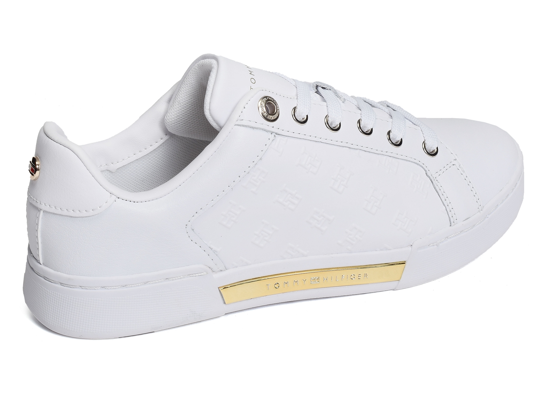 Embossed monogram sneaker 6735 blanc