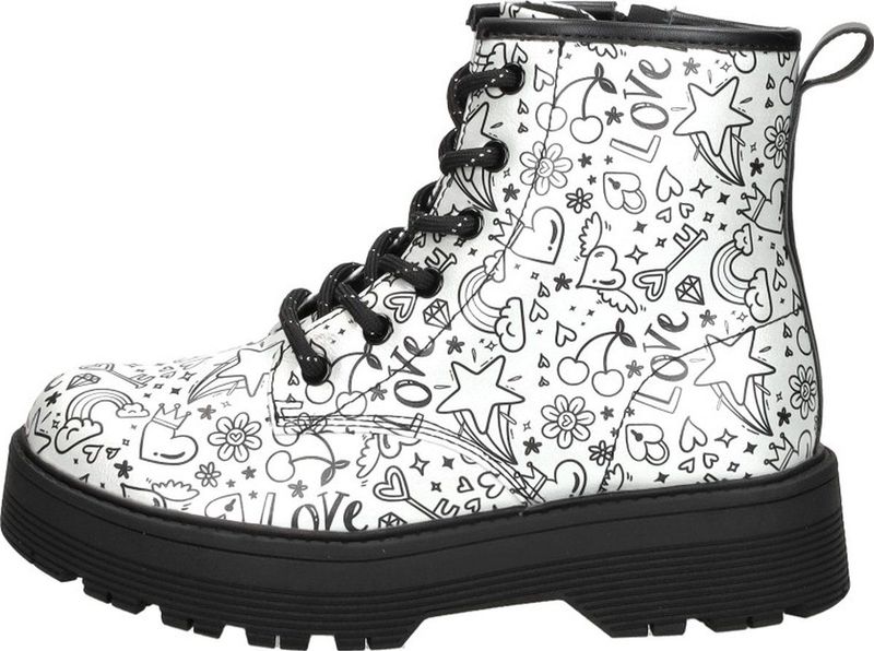 Skechers Gravlen Hi Enkellaars, Zilver/Zwart, 10 UK Kind, Zilver Zwart, 10 UK Child