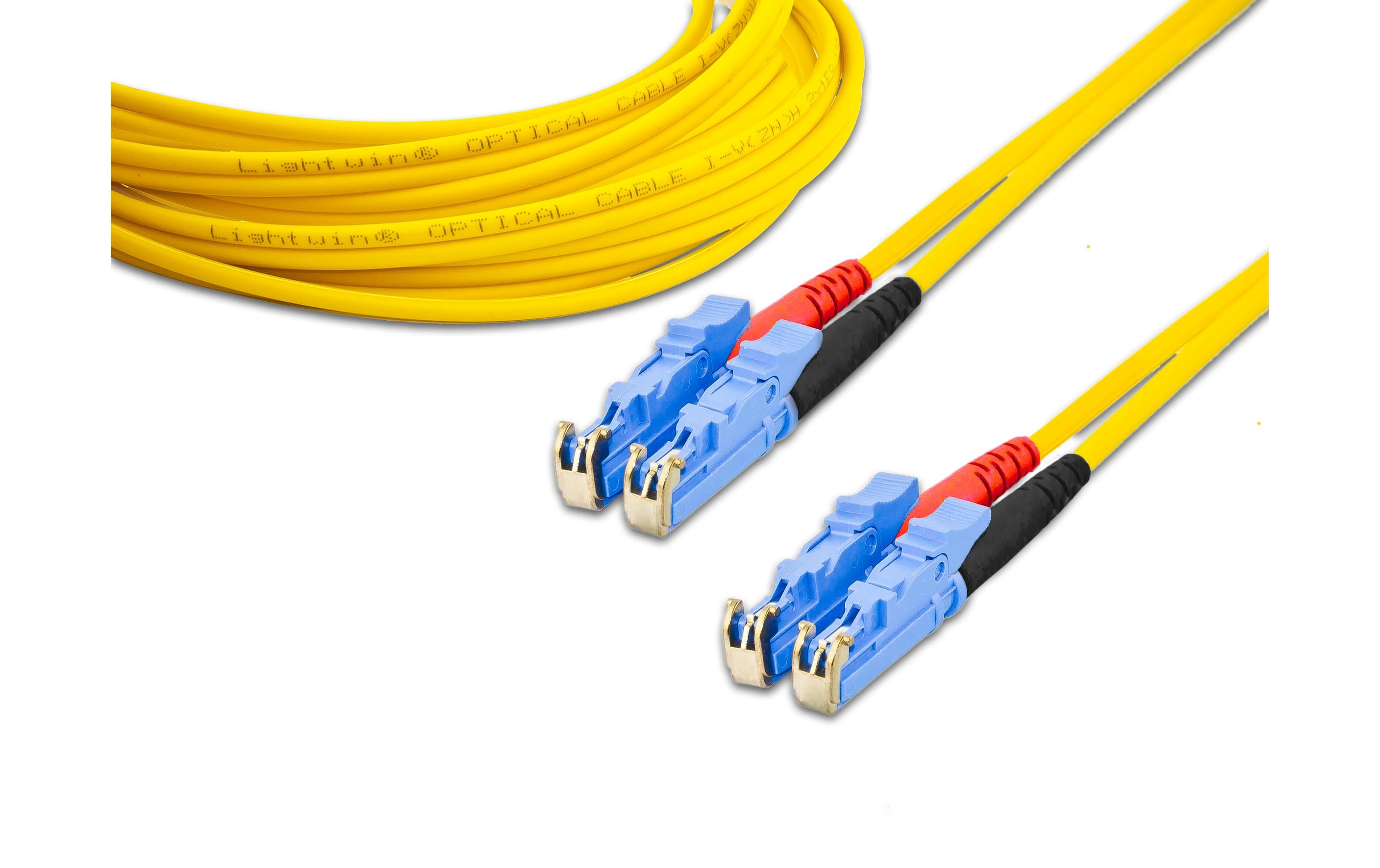 LWL-Patchkabel Singlemode, LSH – LSH, OS2, Duplex, 10 mSinglemode LSH (E2000 kompatibel)-LSH (E2000 kompatibel) Duplex OS2 1 m