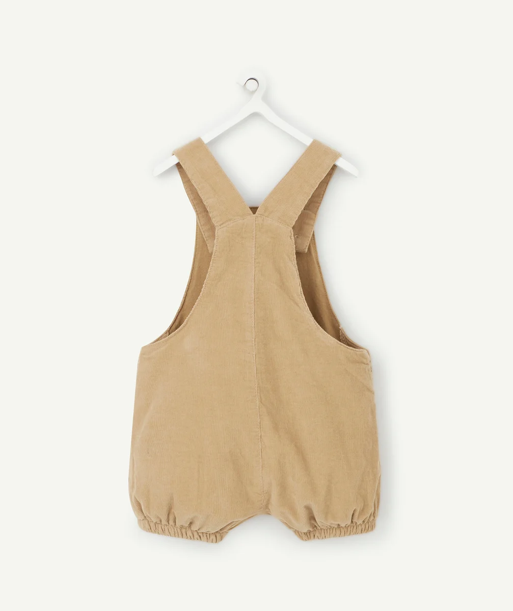 COMBISHORT BÉBÉ EN VELOURS CÔTELÉ MARRON