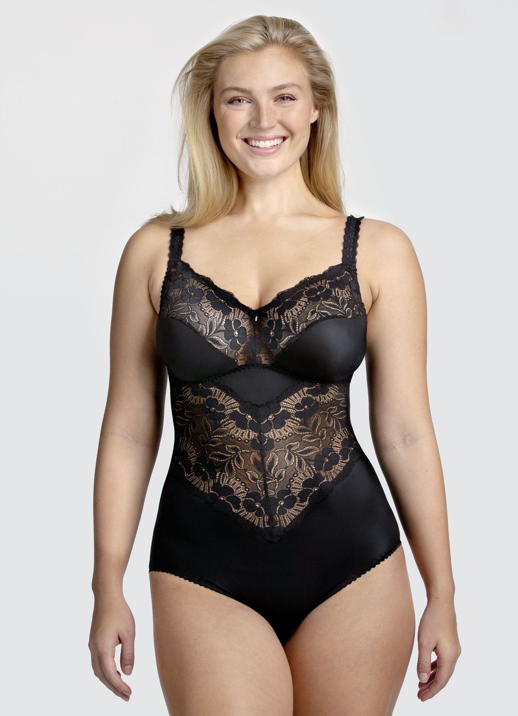Miss Mary Hosenkorselett mit Elastikspitzeneinsätzen