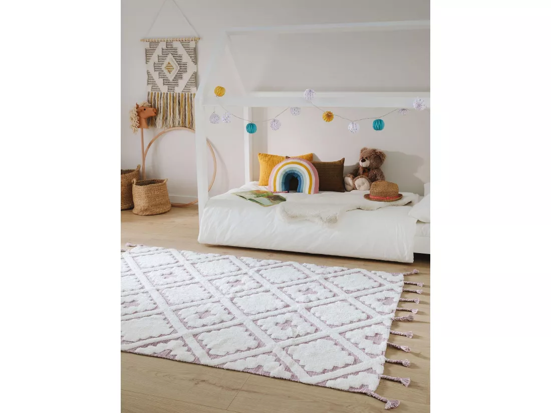 Tapis lavables pour enfants Matheo Mauve 160x230 cm