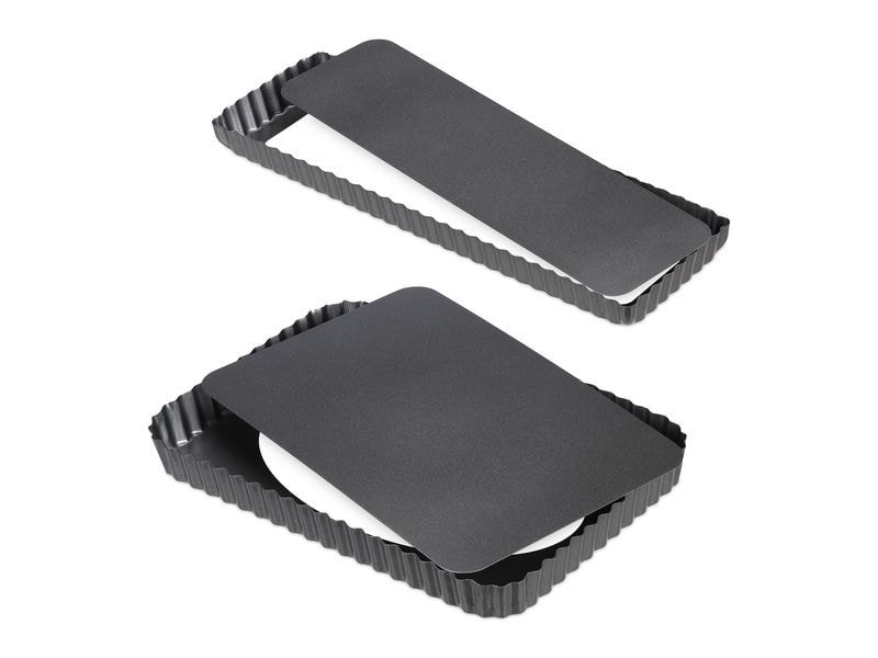 relaxdays Tarte-Backform 2-telig Antihaft-Backformen mit Hebeboden