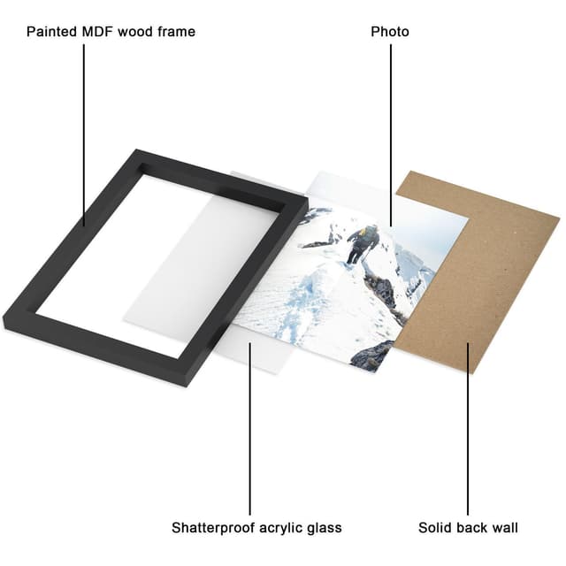 Smuk ramme til plakater og billeder 32,5x23,8 cm (sort)