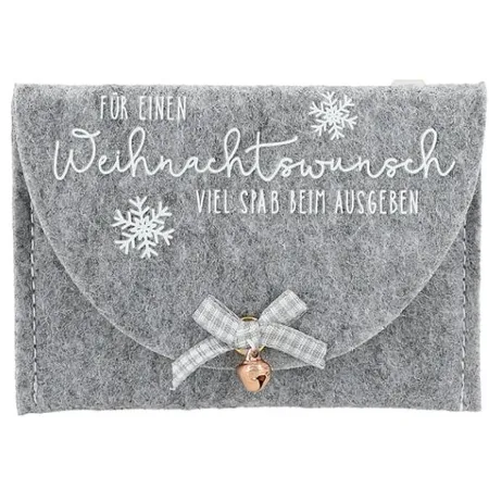 Depesche Weihnachtsgeld Filztäschchen, 1 Stück, 4-fach sortiert