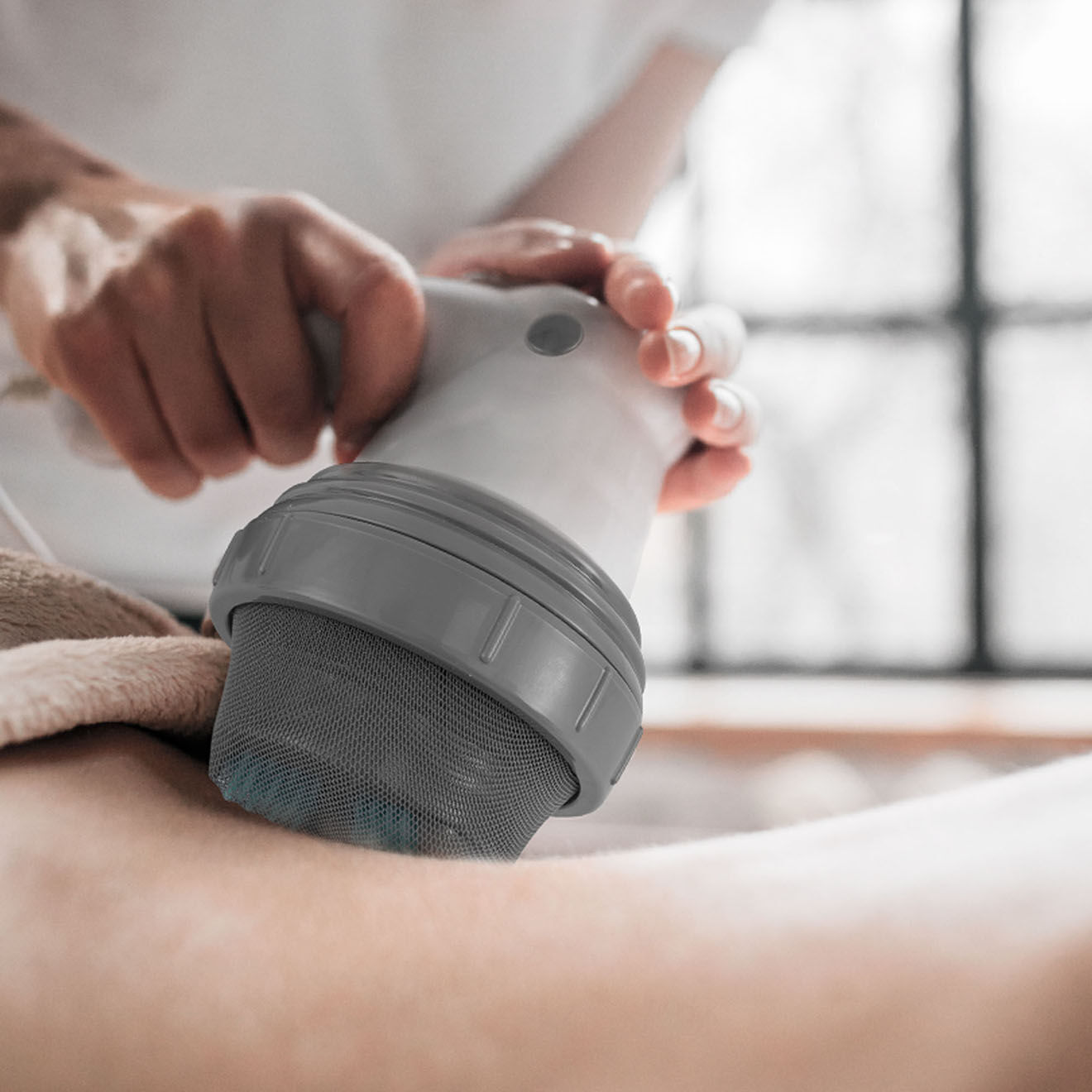 Yoghi Masseur multi usages blanc/gris