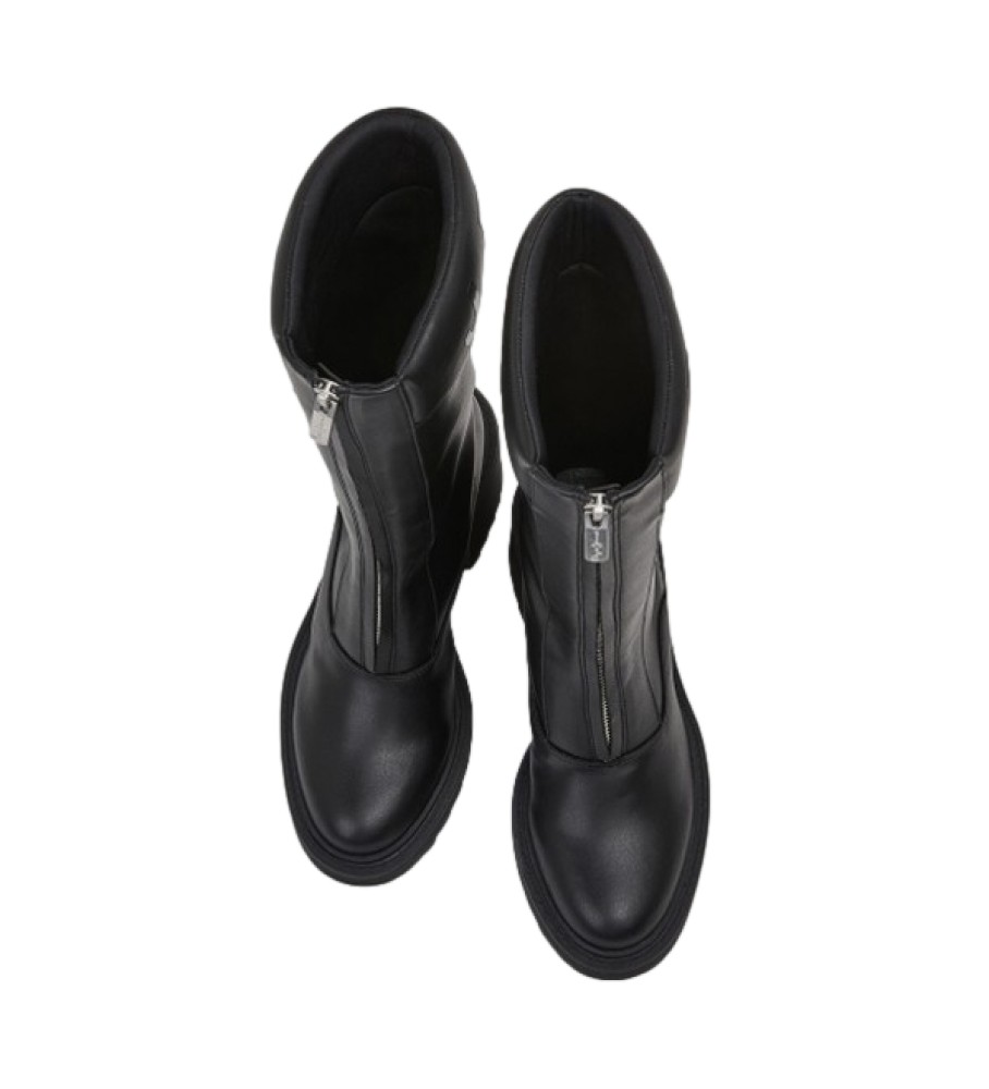 Botas pretas de cano curto Pepe Jeans Boss Zip