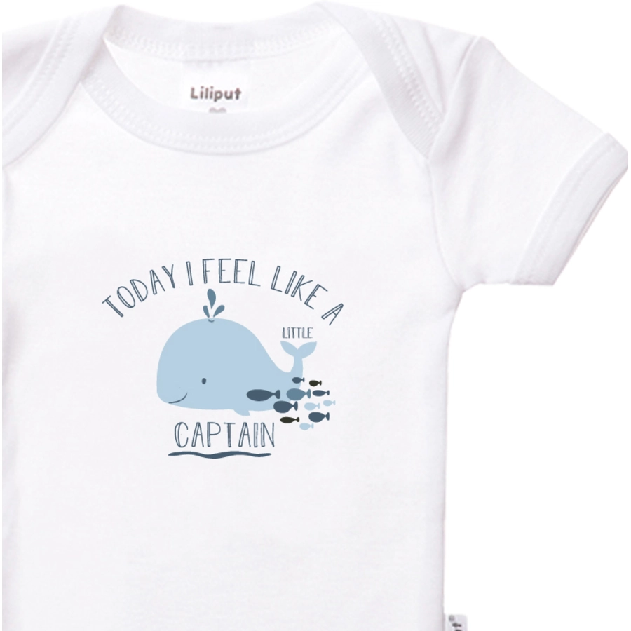 Liliput Amineckbody 2er-Pack Whale Captain blau, weiß mit Print