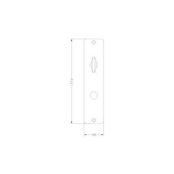 Schild aluminium WC-uitvoering 63/8 mm