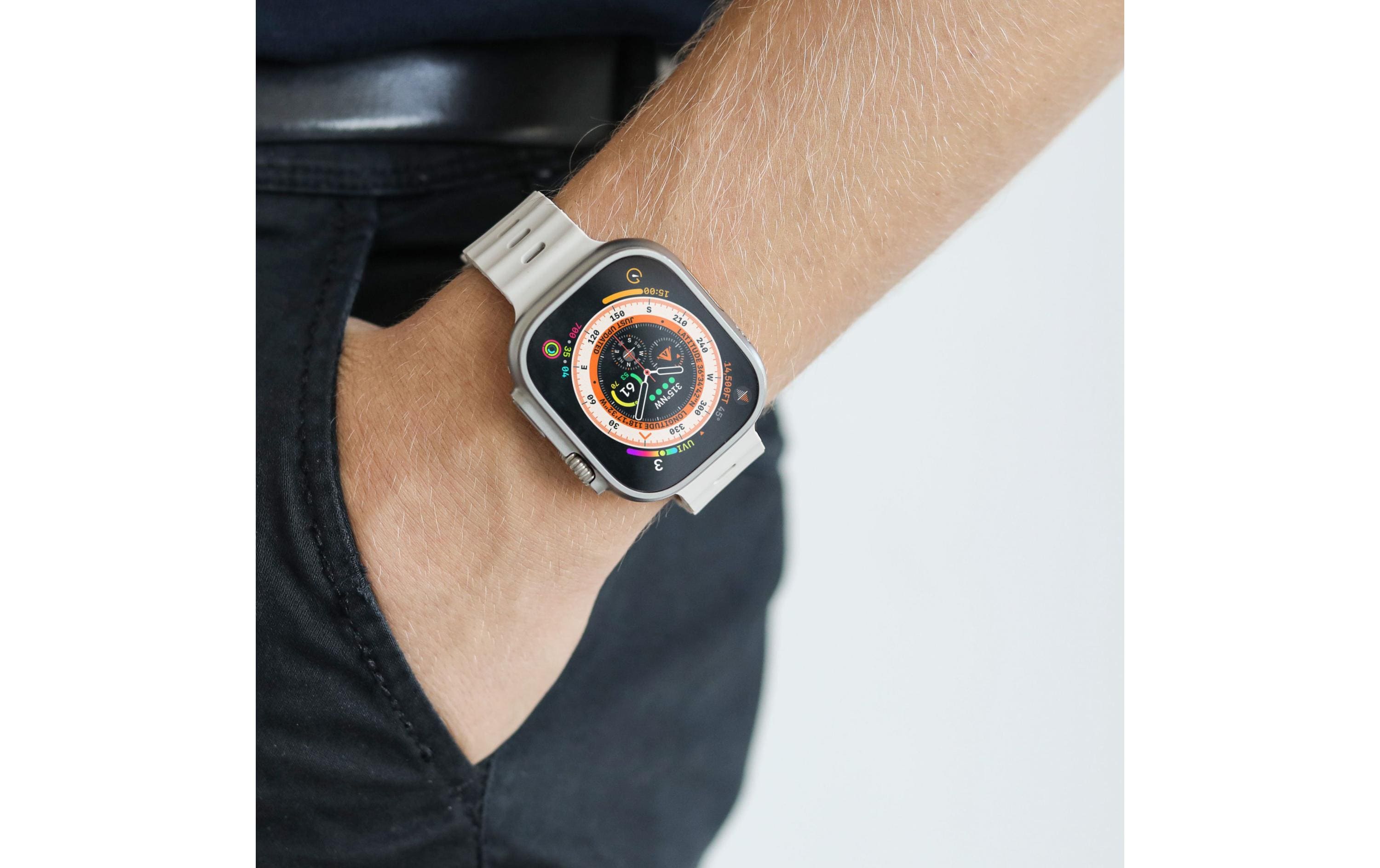 Wave Band 2 Apple Watch 42/44/45/49 mm CreamArmband für Apple Watch 42/44/45/49 mm
