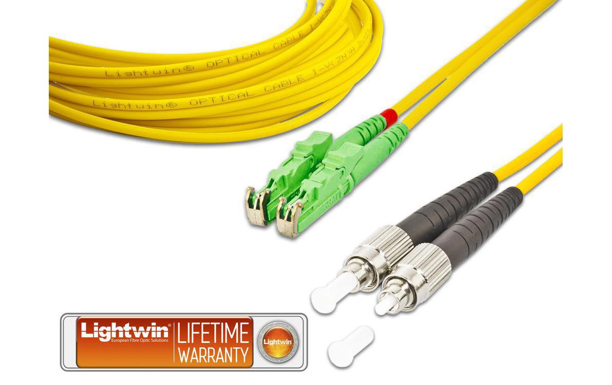 LWL-Patchkabel Singlemode E2000/APC – FC, OS2, Duplex, 3 mSinglemode E2000/APC-FC Duplex OS2 3 m