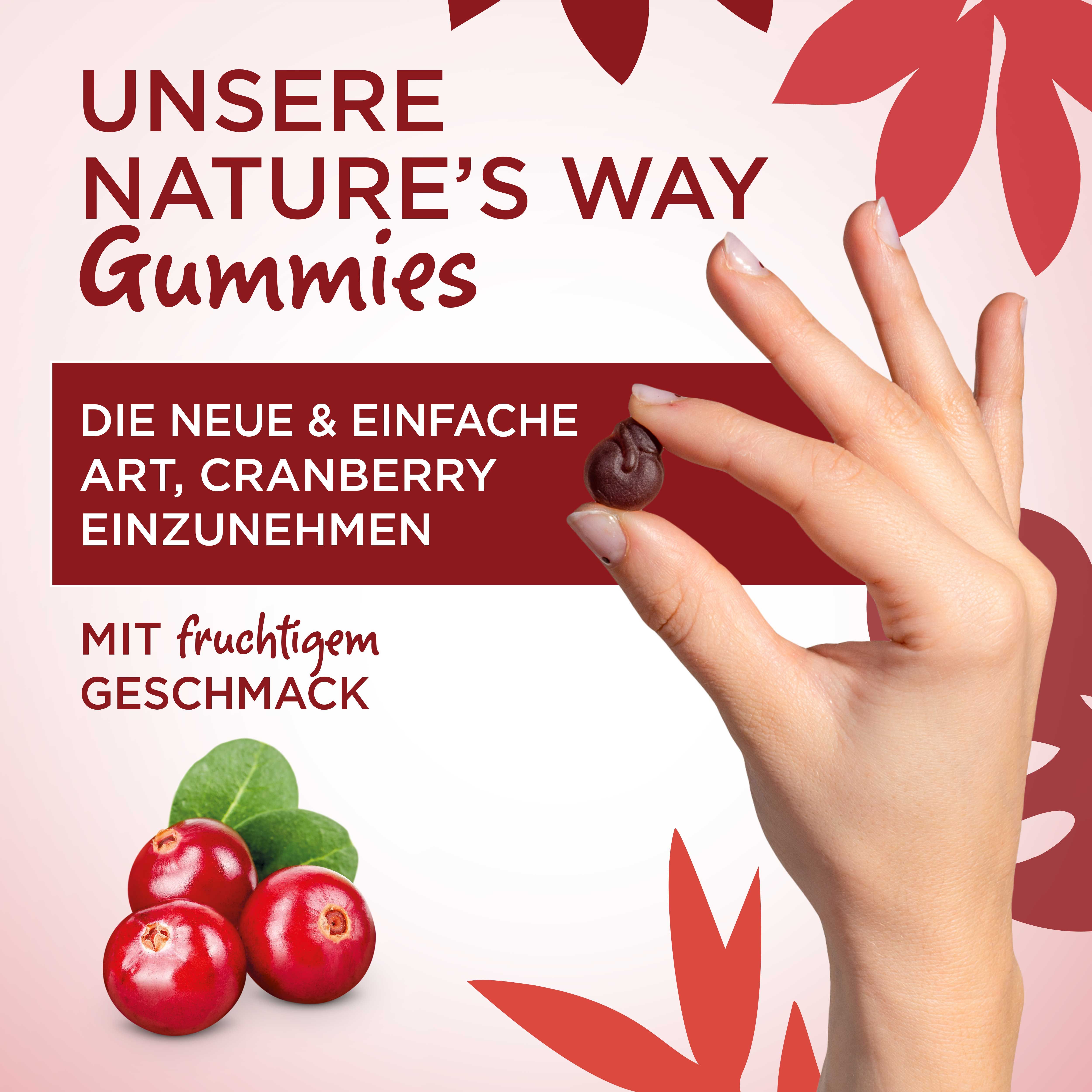 Nature's Way Cranberry Komplex Gummies - mit Vitamin C & D-Mannose - Immunsystem stärken mit Vit. C