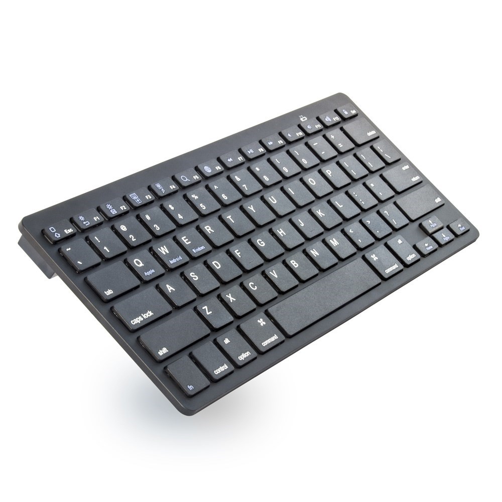 Universal Bluetooth 3.0 Tastatur (QWERTY) Keyboard (Batteriebetrieben) - Schwarz