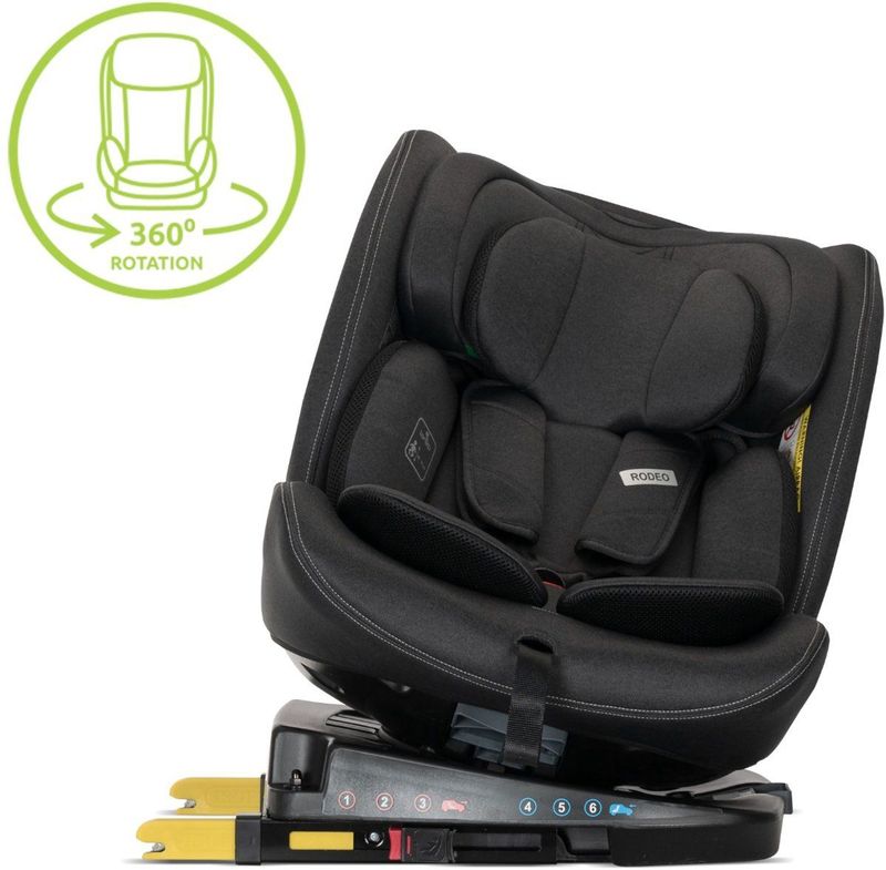 Lorelli Rodeo i-Size Autostoel - Zwart - 360° Draaibaar