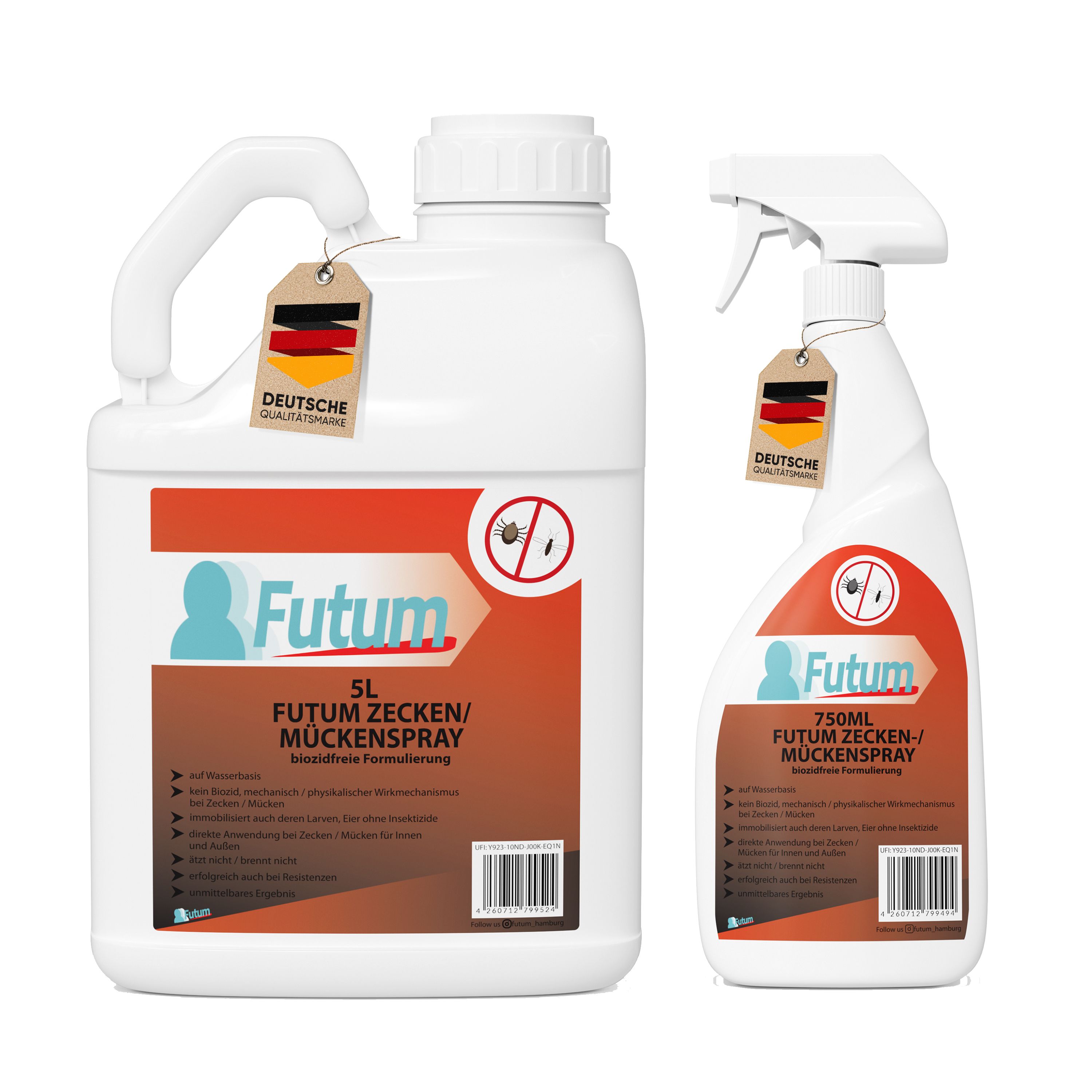 FUTUM 5L + 750ml Zecken- / Mückenspray
