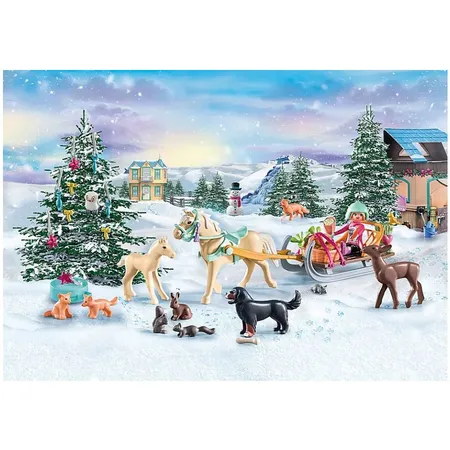 PLAYMOBIL® 71345 Horses of Waterfall Adventskalender Pferde: Weihnachtliche Schlittenfahrt