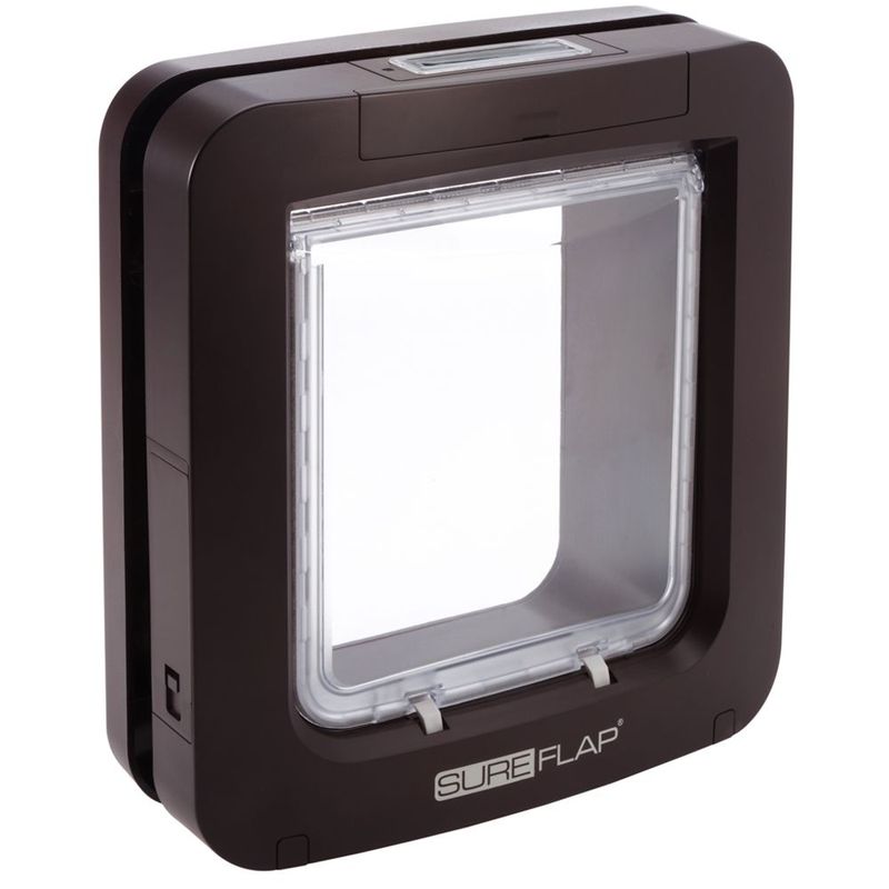Chatière SureFlap XXL, lecteur de puces, marron