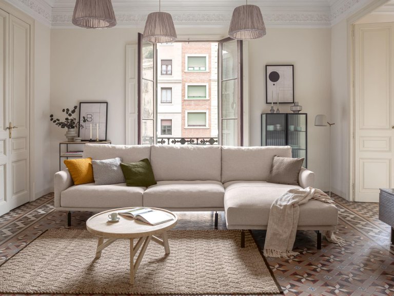 Kave Home Alish vloerlamp beige