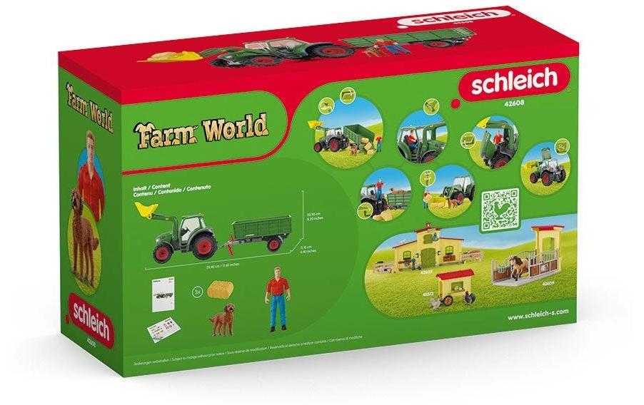 Spielfigurenset Farm World Traktor mit AnhängerTraktor-Spielset