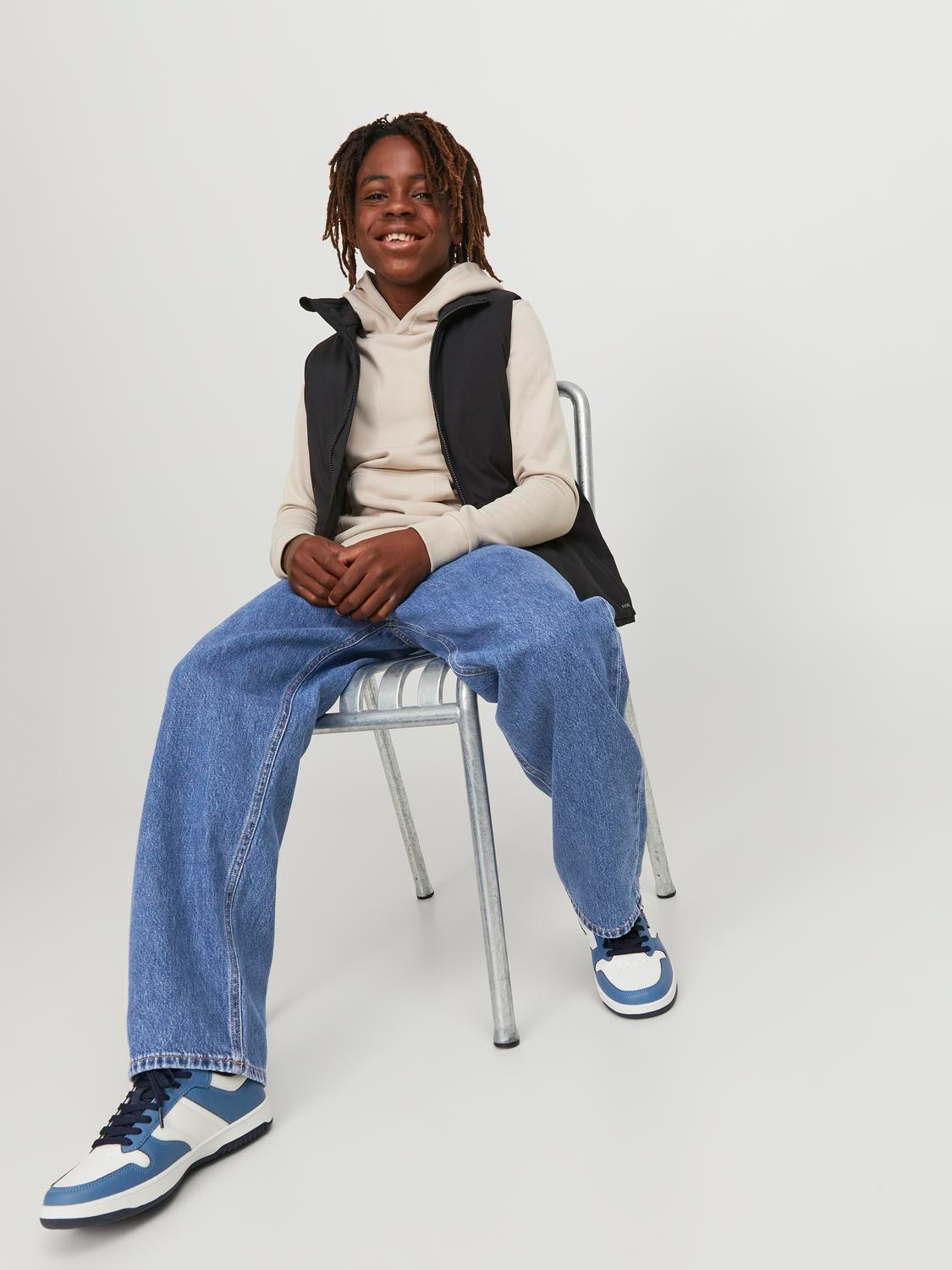 Jack & Jones Junior Relax-fit-Jeans »JJIALEX lässig, pflegeleicht, hoher Komfort«, Abriebeffekte, modisch, relaxed fit, Denim