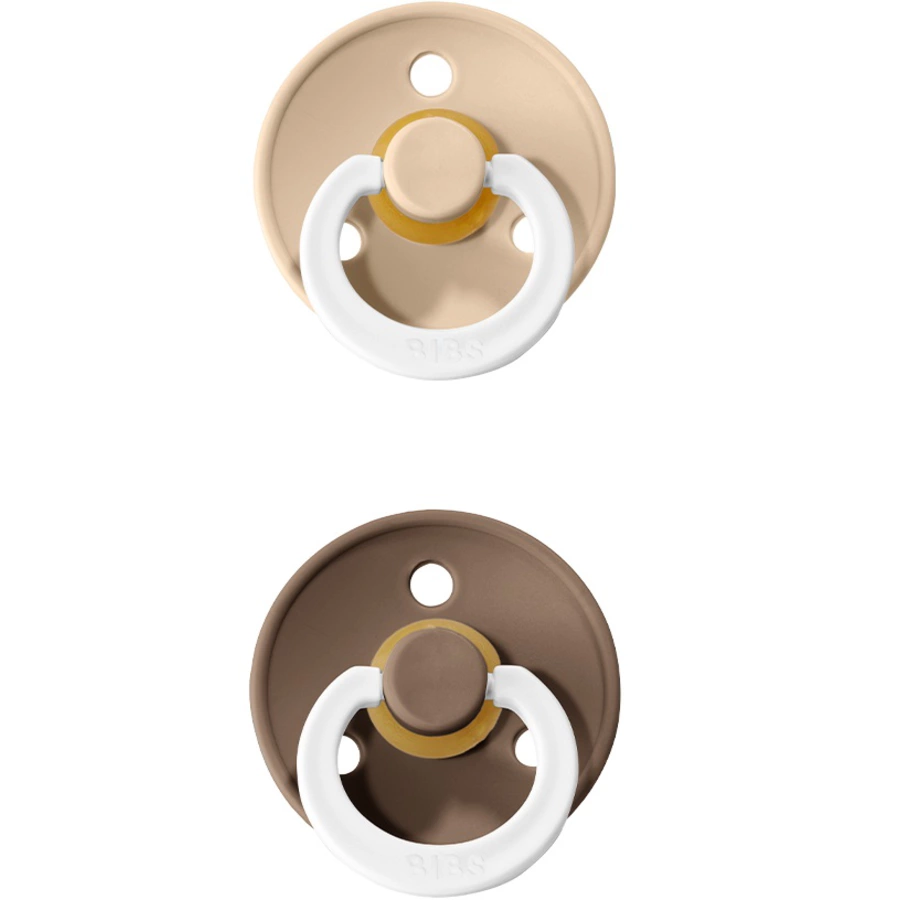 BIBS® Schnuller Colour Dark Oak  Vanilla Night 0-6 Monate, 2 Stk.