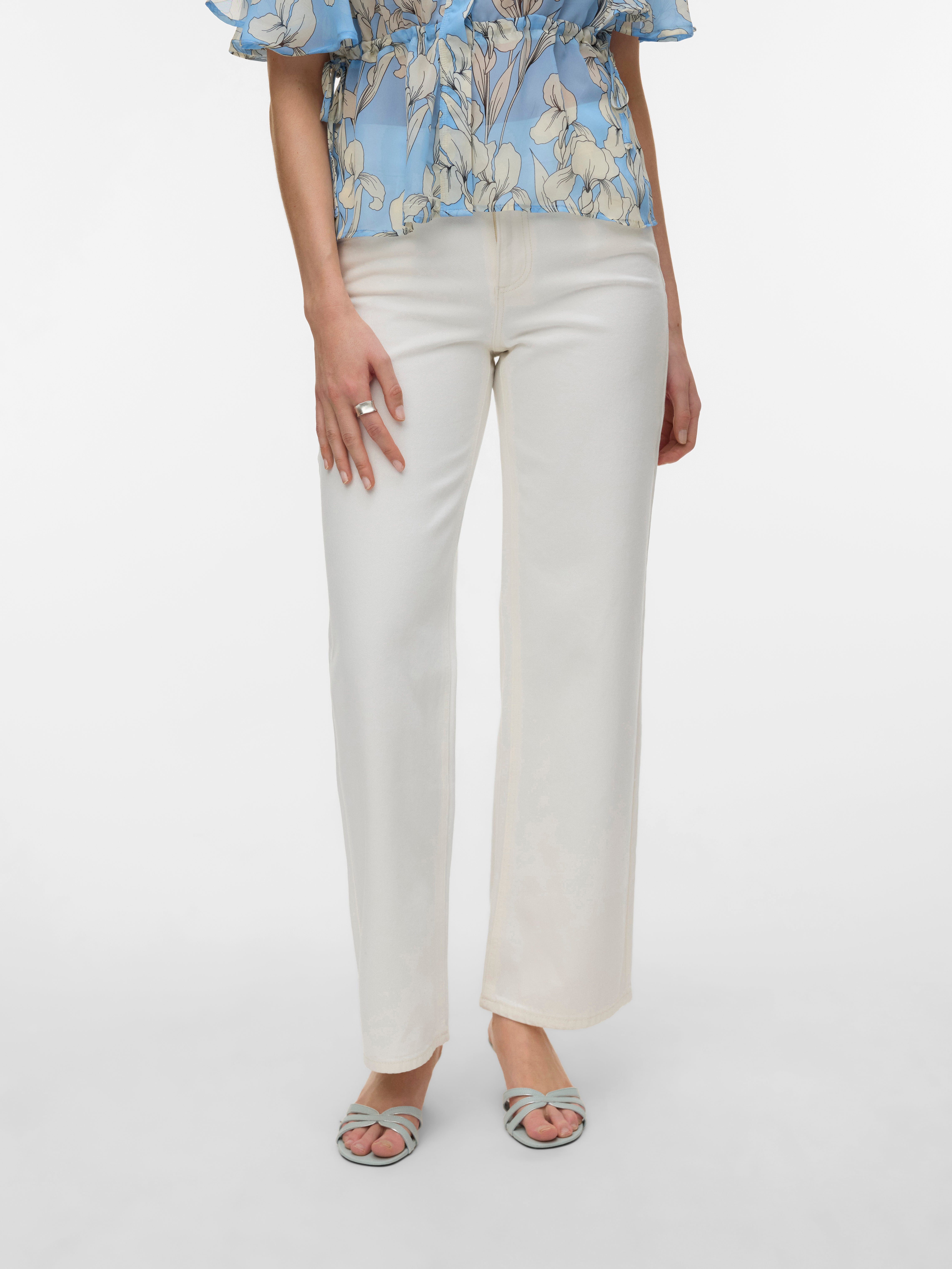 AWRENA Mid rise Wide leg fit Jeans
