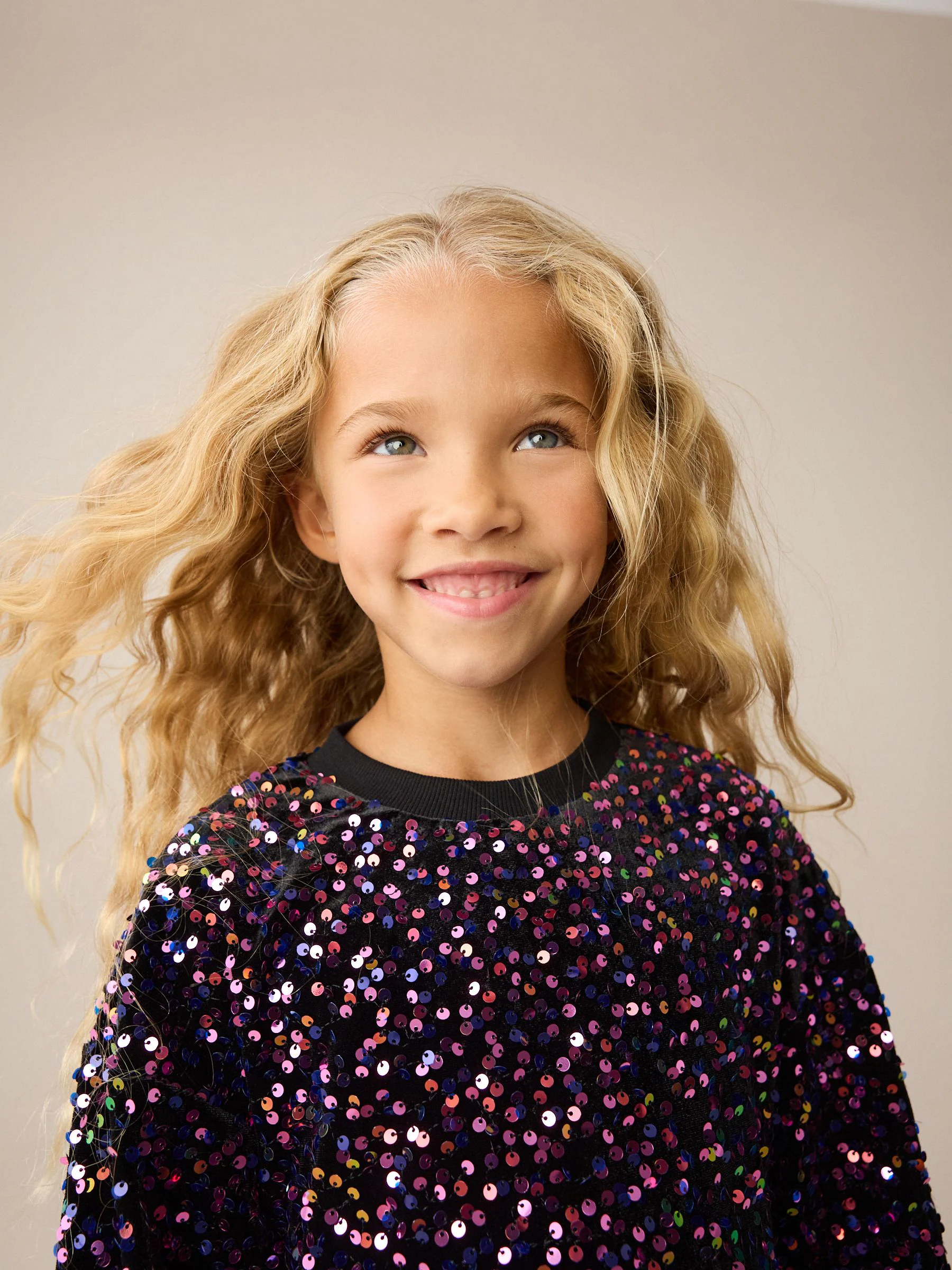 Multi roze - Jurk met lovertjes (3-16 jr)