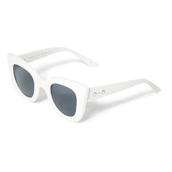 Sons + Daughters Lunettes de Soleil Cat Cat  | Blanc