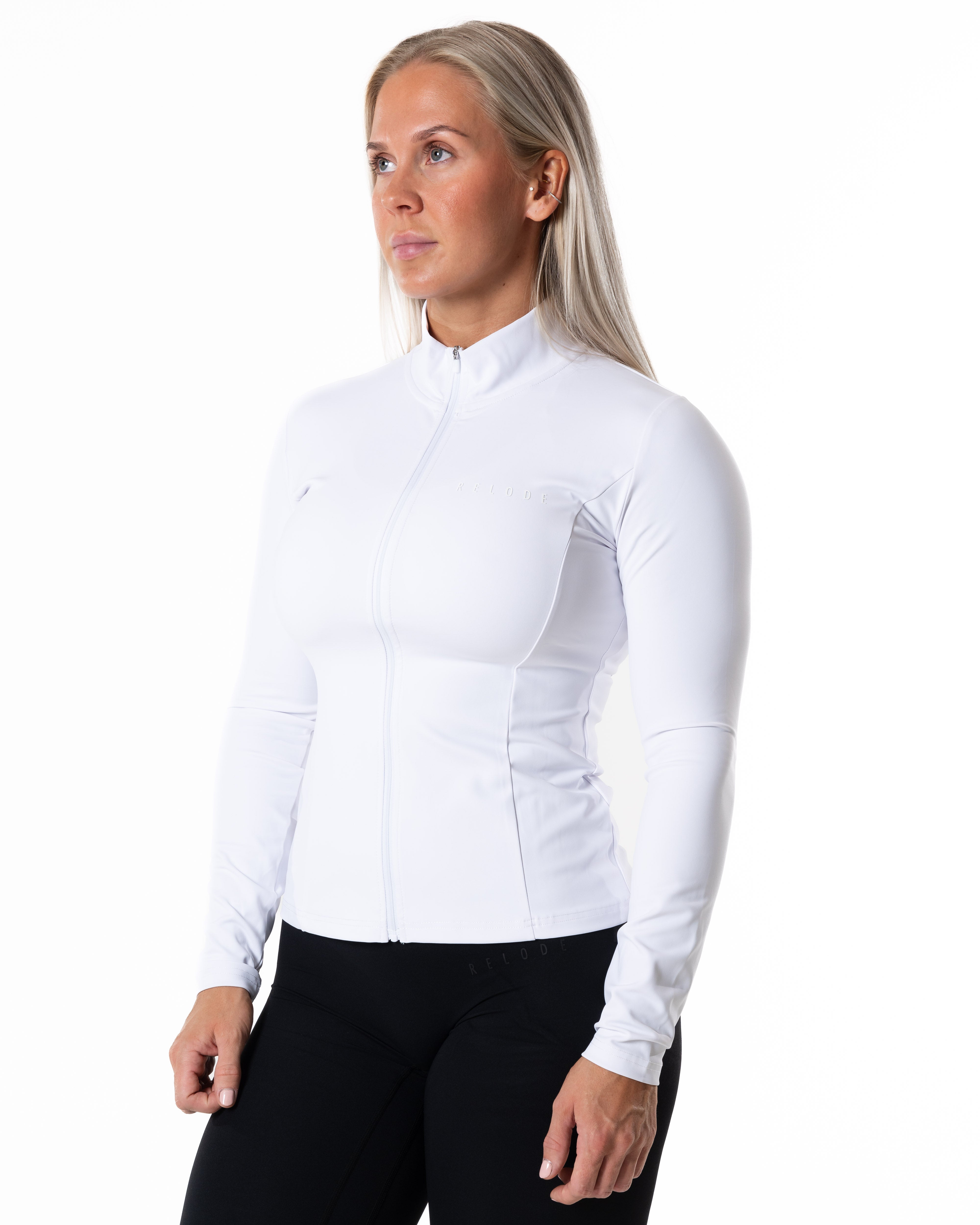Relode Clean Zip Longsleeve White