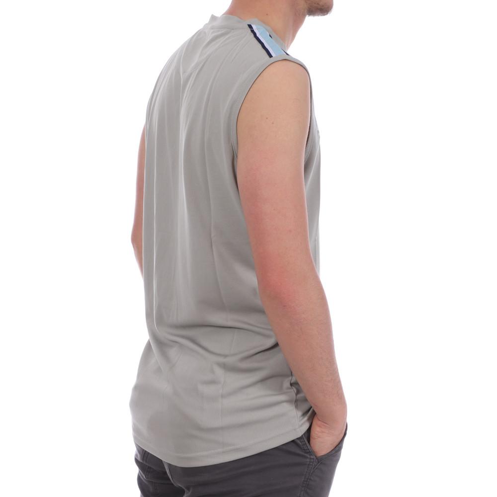 Hungaria Débardeur Gris aux Bandes Bleues Homme Hungaria Training Pro Sleveless