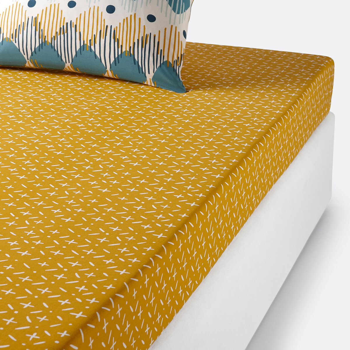 LA REDOUTE INTERIEURS<br>Lençol de elástico estampado, Cool