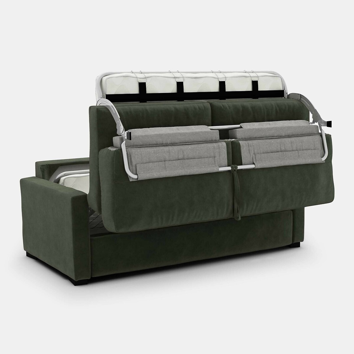 LA REDOUTE INTERIEURS<br>Sofá-cama em veludo, espuma HR premium, Timor