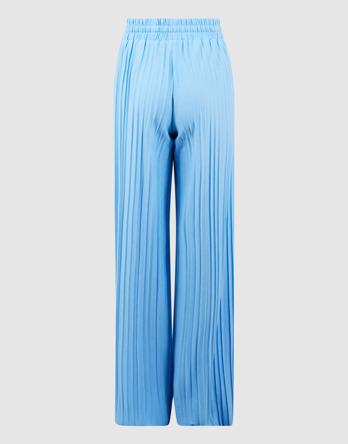 Plissé Wide Leg Broek Blauw