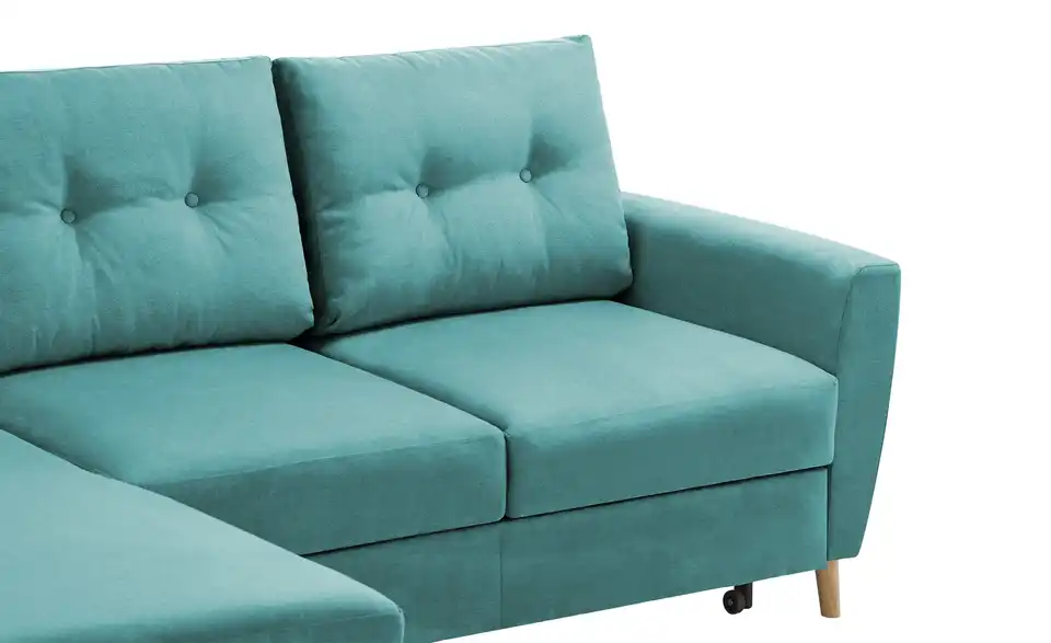 Ecksofa Carla Türkis/Petrol links