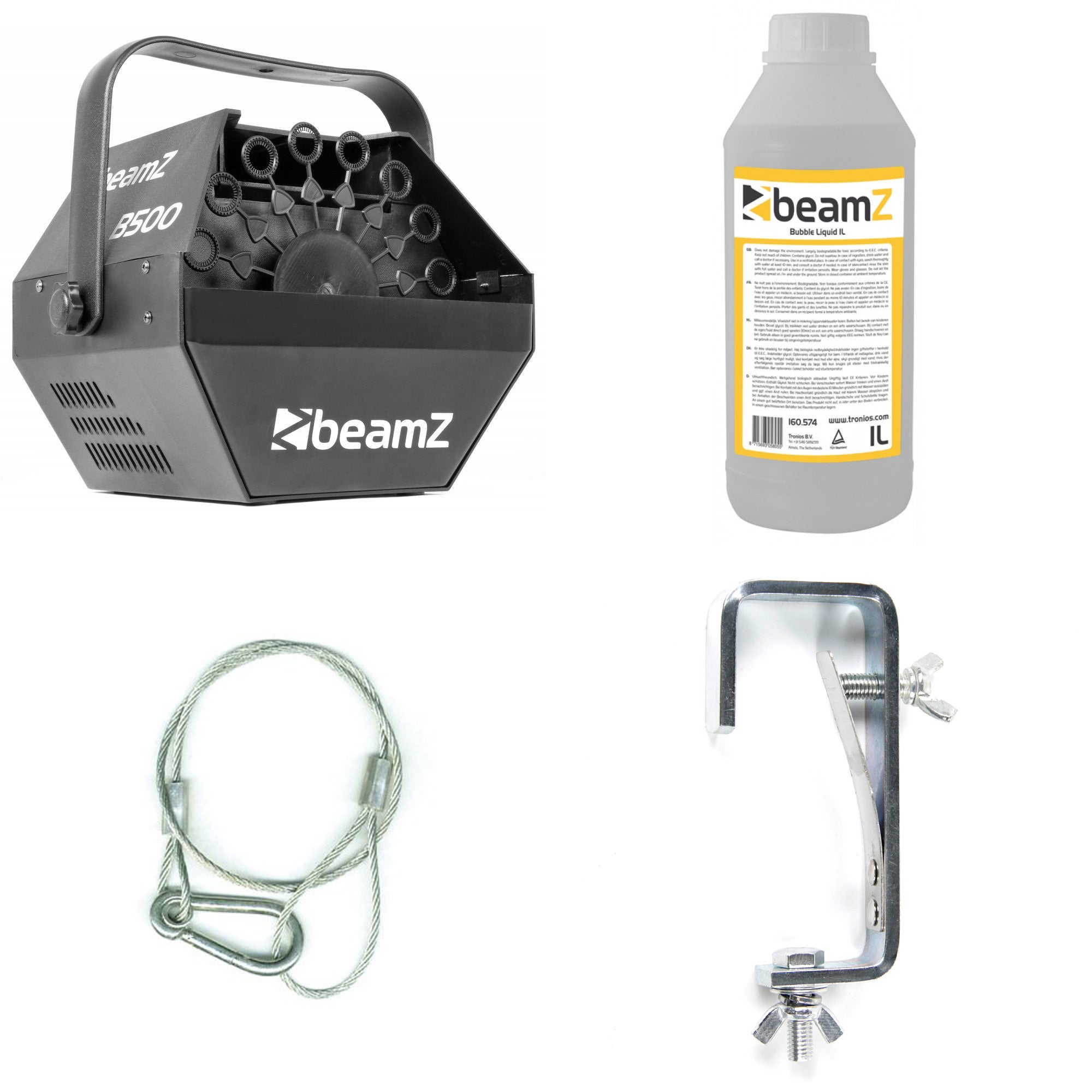 BeamZ B500 bellenblaasmachine + bubbelvloeistof