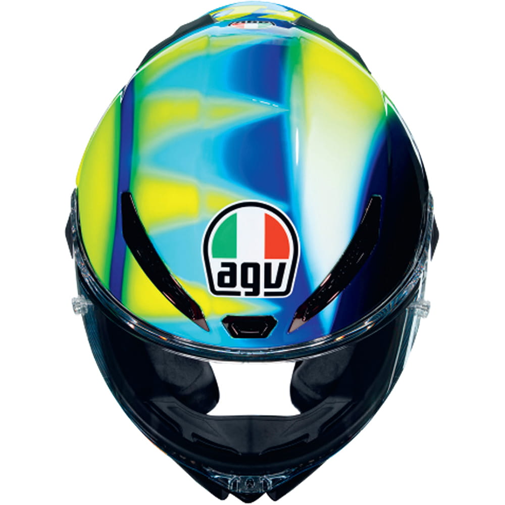 AGV - Casque Pista GP RR Soleluna 2021 Bleu / Jaune / Rouge
