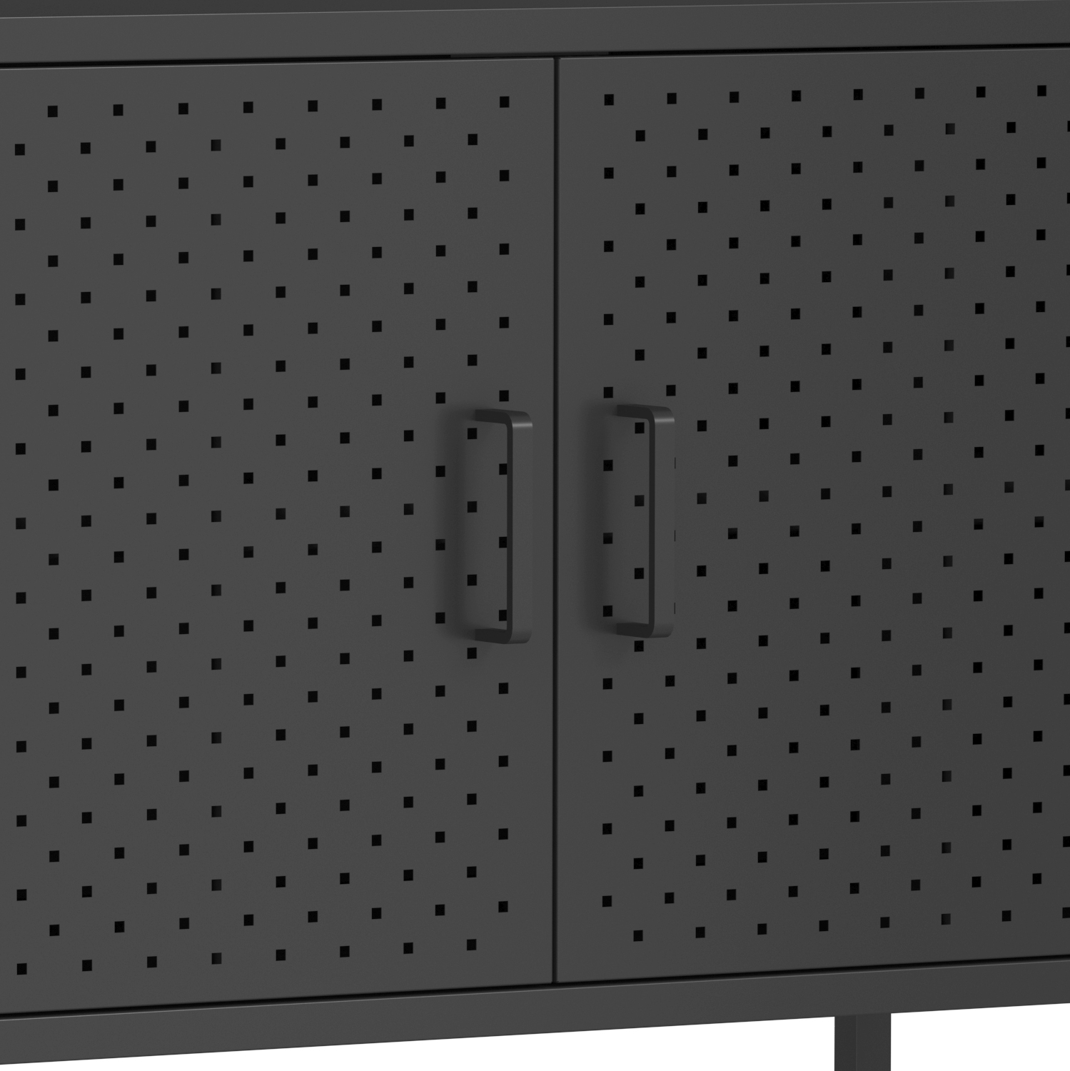 Sideboard Metall AMET 82 x 80 cm schwarz