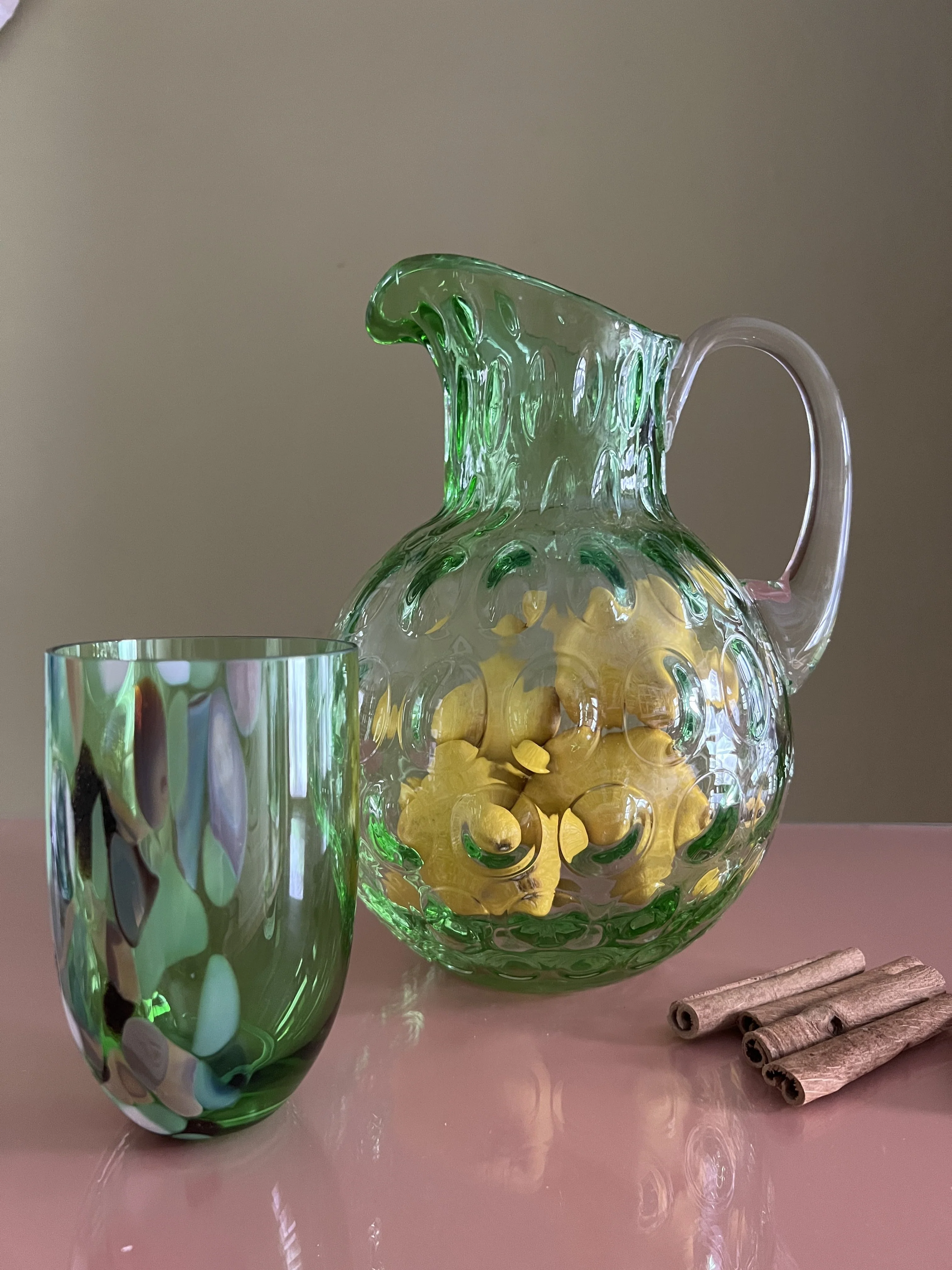 Anna Von Lipa  Marble Tumbler glas - Pine Green